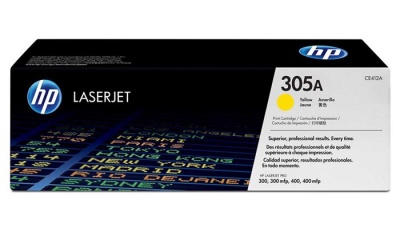 CE412A Lézertoner LaserJet Pro 300 MFP M375 nyomtatóhoz, HP 305A, sárga, 2,6k