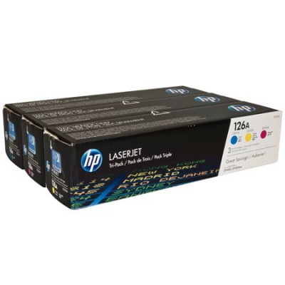 CF341A Lézertoner multipack ColorLaserJet Pro CP1025 nyomtatóhoz, HP 126A, c+m+y, 3*1k